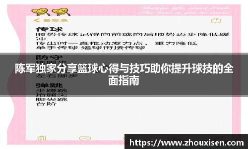 陈军独家分享篮球心得与技巧助你提升球技的全面指南