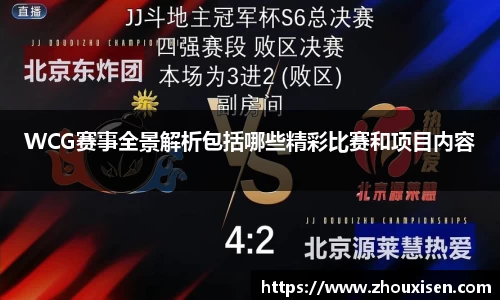 WCG赛事全景解析包括哪些精彩比赛和项目内容