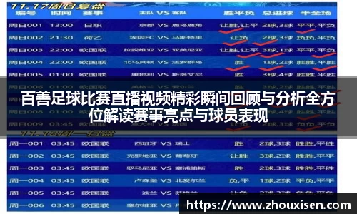 百善足球比赛直播视频精彩瞬间回顾与分析全方位解读赛事亮点与球员表现